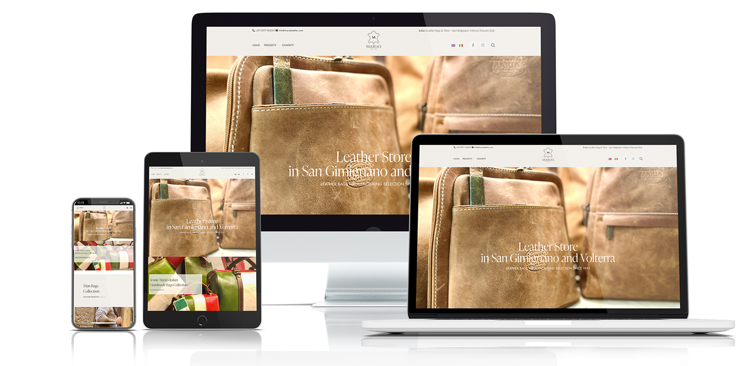 Realizzazione Sito Internet Leather Bag San Gimignano Volterra Marias Leather